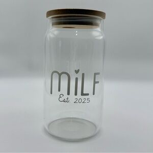 Glass Tumbler with Bamboo Lid and Straw - Mother’s Day